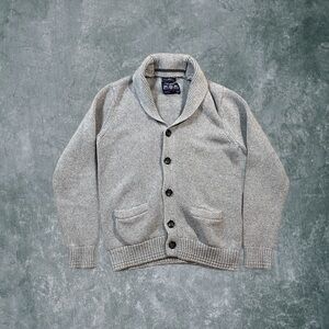 Vintage Y2K American Eagle Outfitters Gray Cotton Cardigan Button Up Sweater Med